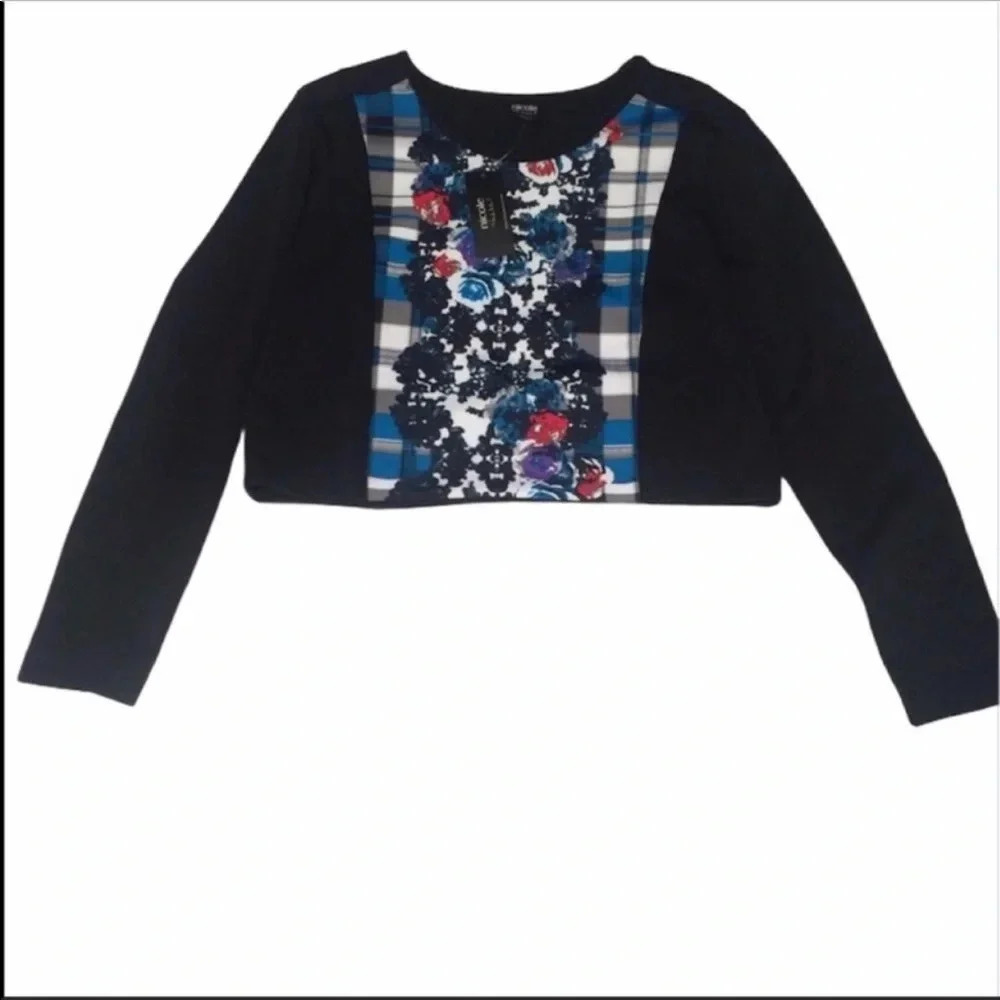 Nicole by Nicole Miller Long Sleeve Crop Top Size XL